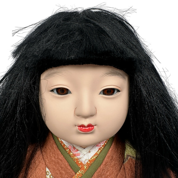 Vintage Japanese Traditional Ichimatsu Doll 16" Standing Kimono Bisque Porcelain - Picture 2 of 13